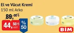 ARKO EL VE VÜCUT KREMİ 150 ML fiyat ve kampanya bilgisi